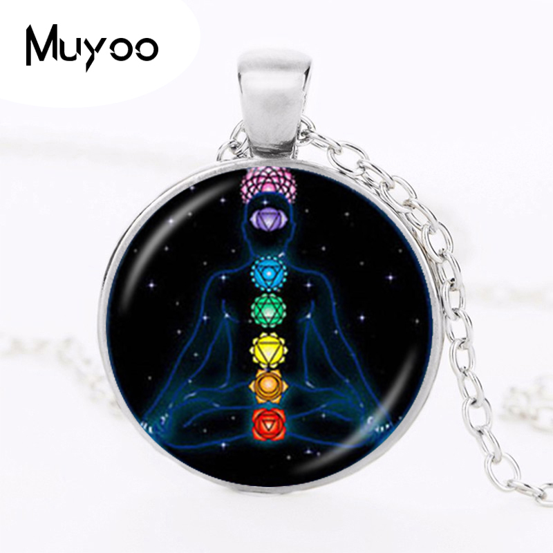 Yoga Fitness Model - 7 Chakra Reiki Healing Necklace Buddha