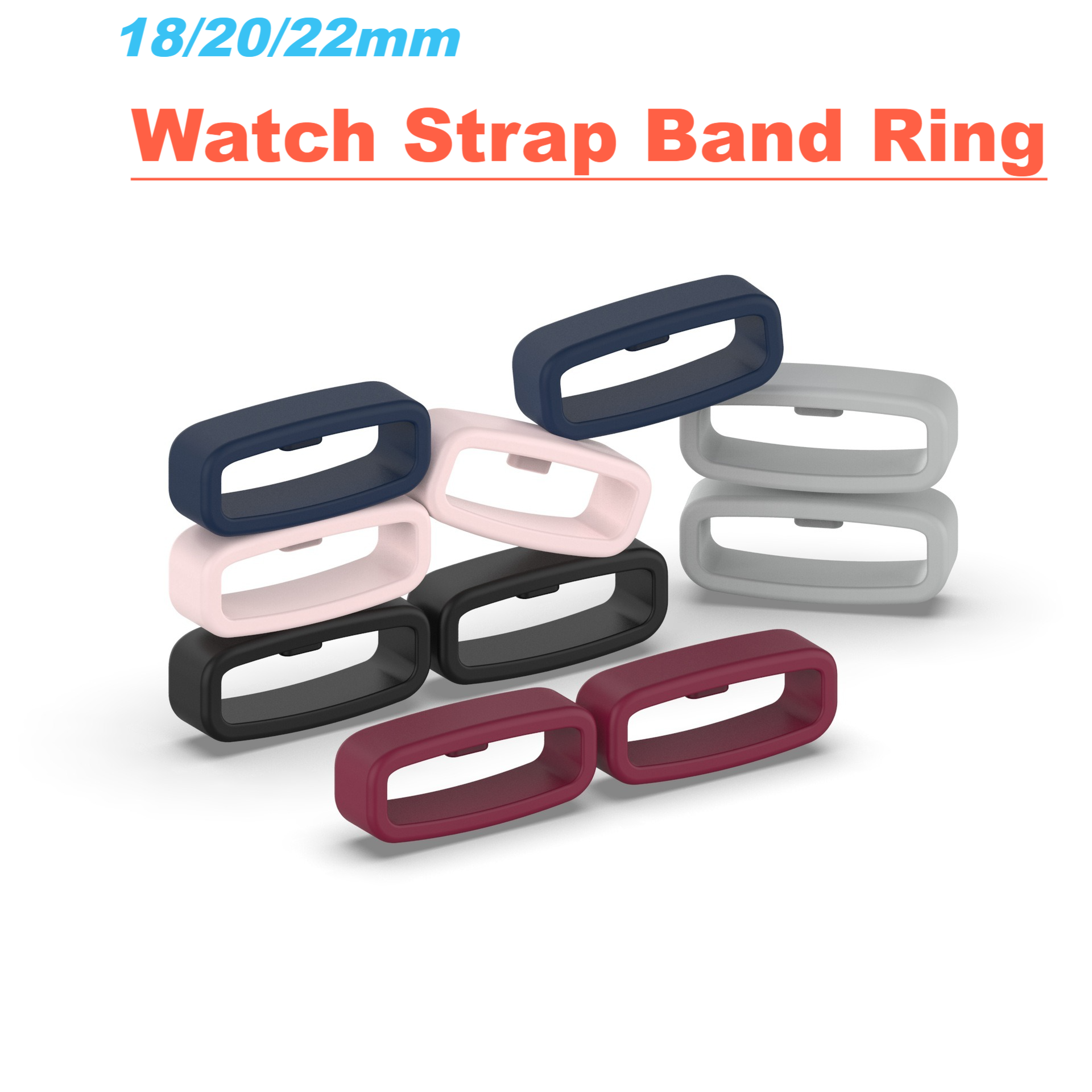 Fitness Tracker Band - ​Rubber Watch Strap Band Keeper Loop