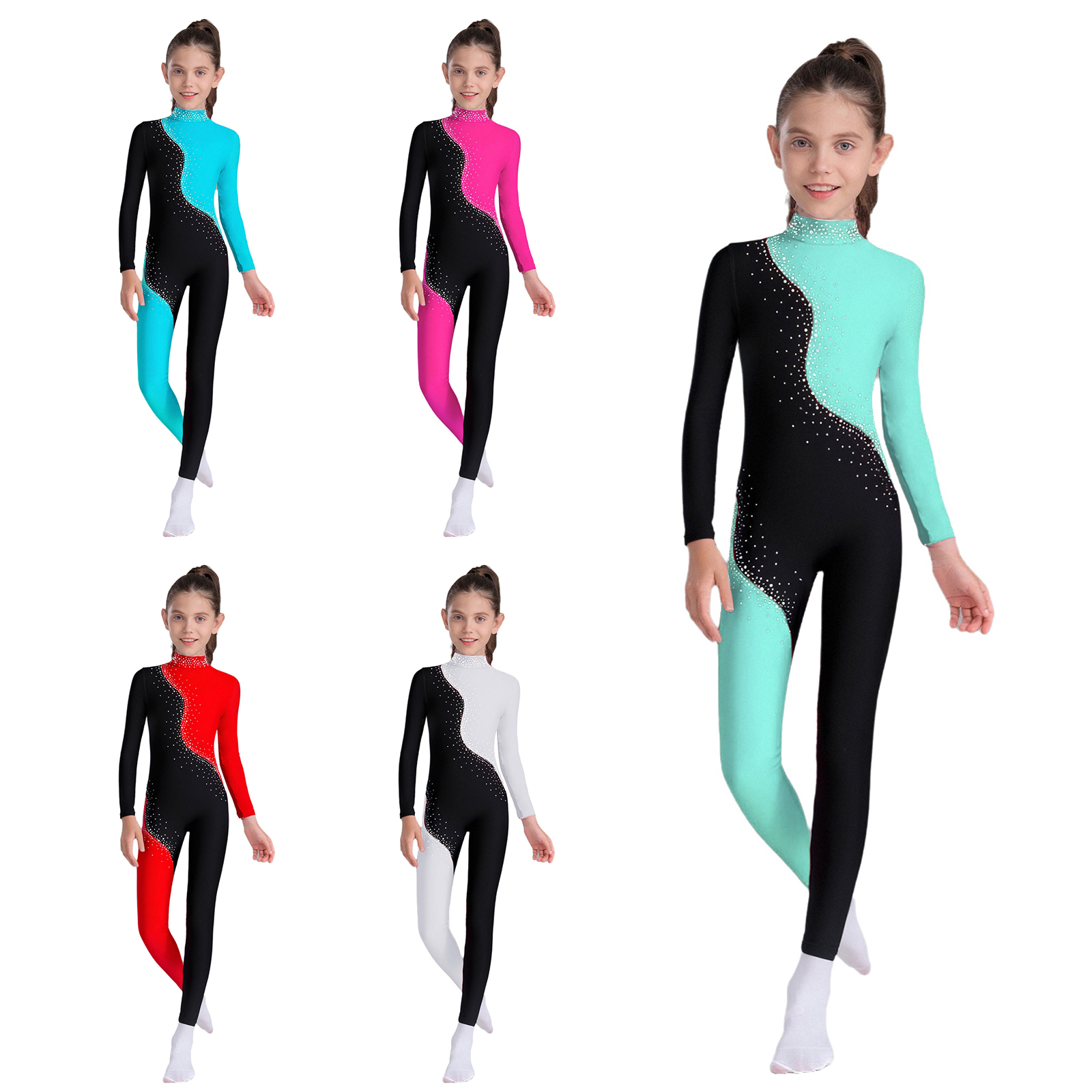 Kids Girls Shiny Rhinestone Fi - Yoga Fitness Model recensione e prezzo