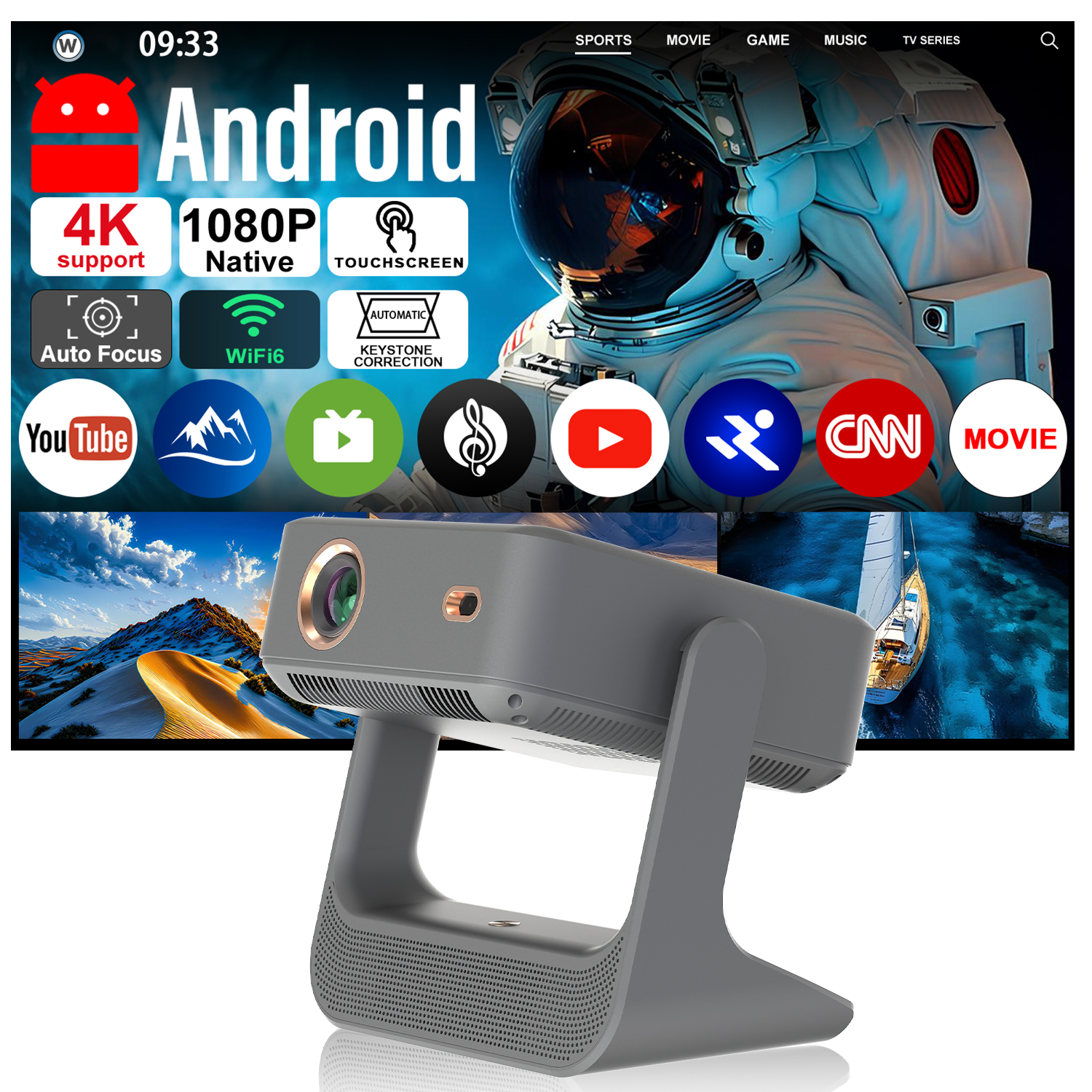 3-in-1 Tablet Projector Speake - Yoga Fitness Videos Free recensione e prezzo