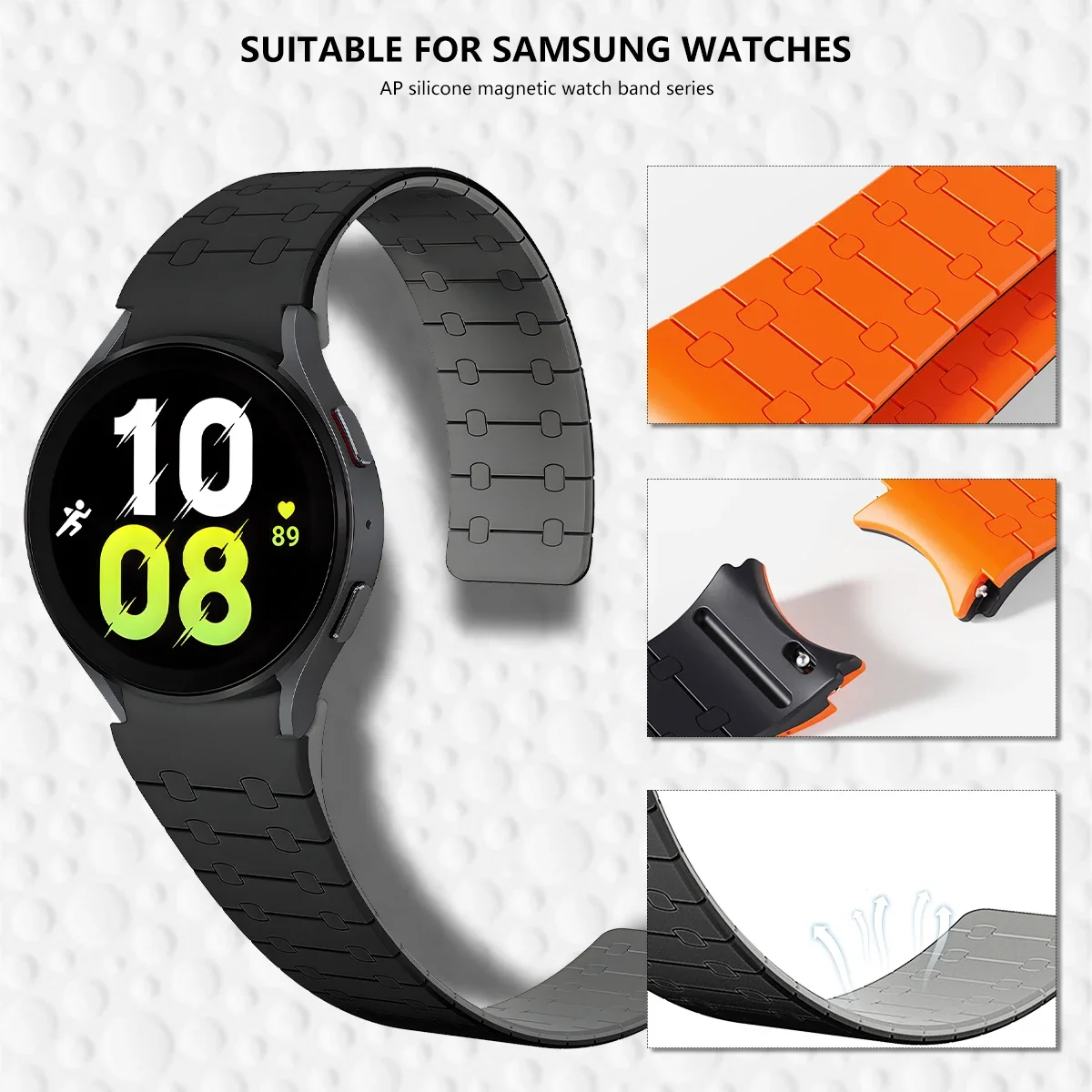 Magnetic Silicone Strap for Sa - Fitness Tracker Band recensione e prezzo
