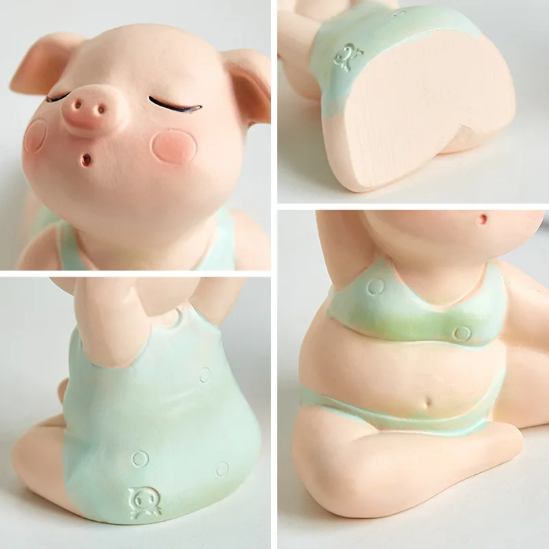 Mini Piglet Resin Sculpture De - Yoga Fitness Model recensione e prezzo