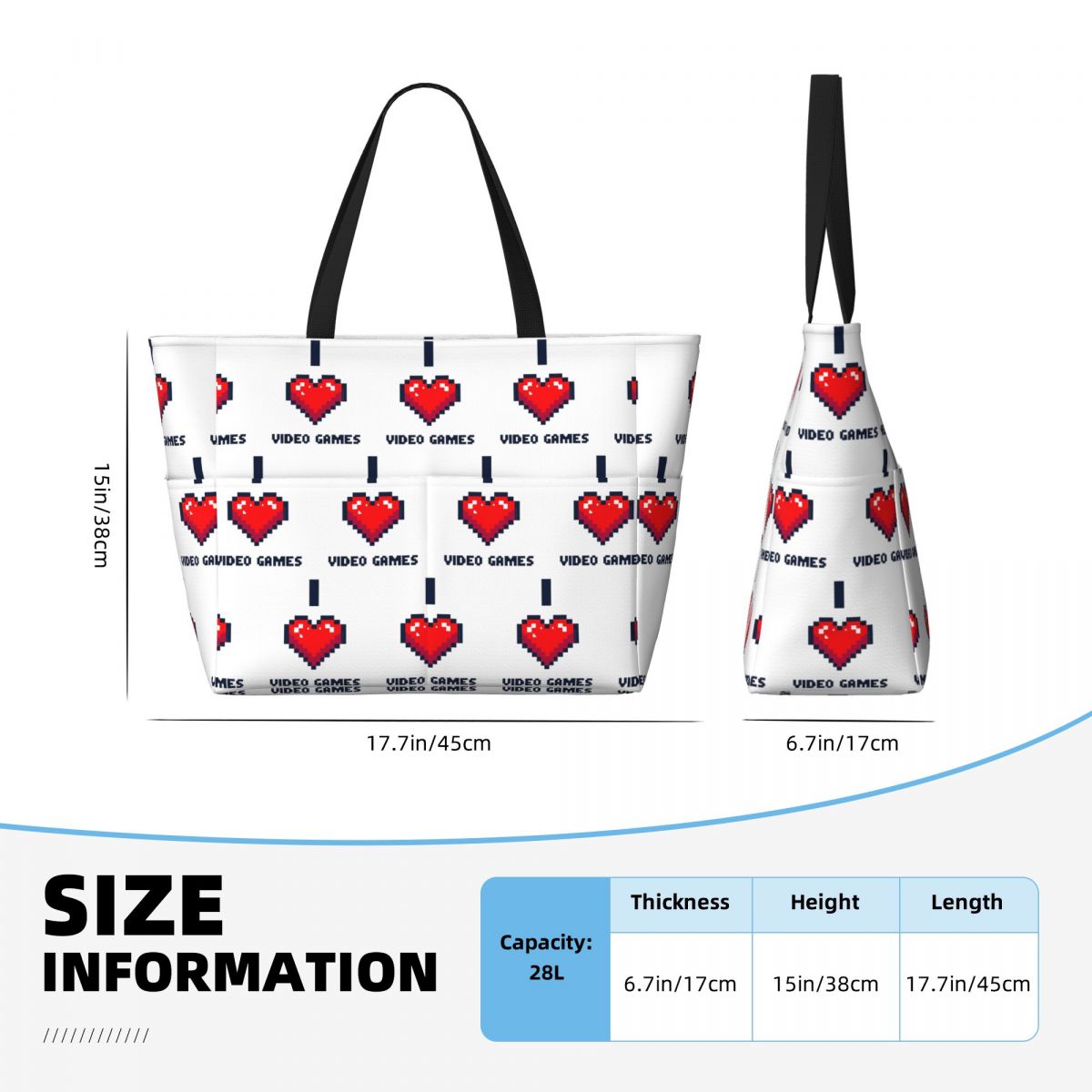I Heart Video Games Beach Tote - Yoga Fitness Videos Free recensione e prezzo